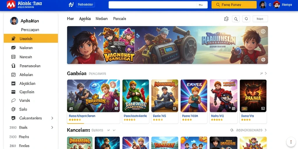 Tampilan antarmuka game yang menarik.