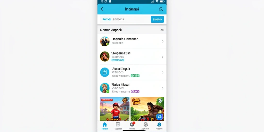 Tampilan utama aplikasi dengan desain modern.