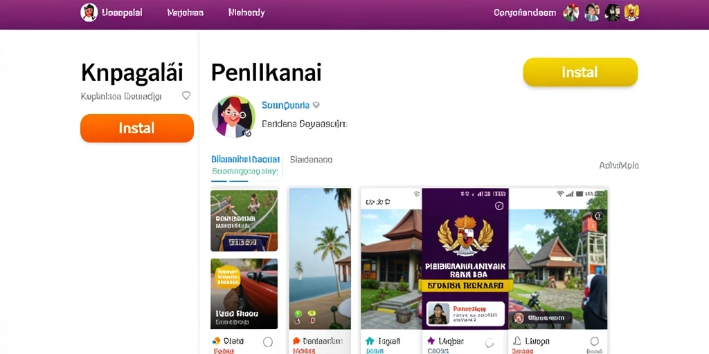 Antarmuka utama yang menarik dan mudah dinavigasi.